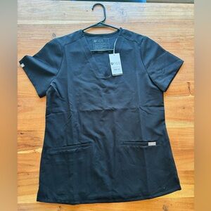 FIGS women’s scrub top black 3 pocket